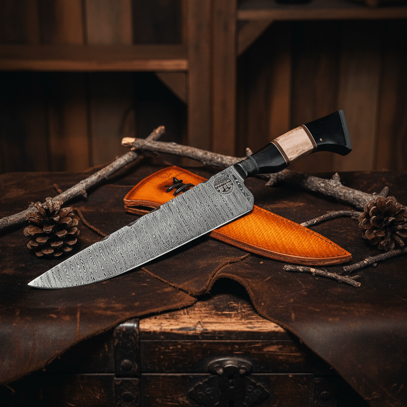 Faca Aço Damasco Leader 280 Camadas