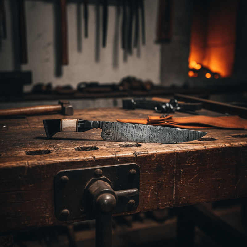 Faca Aço Damasco Leader 280 Camadas