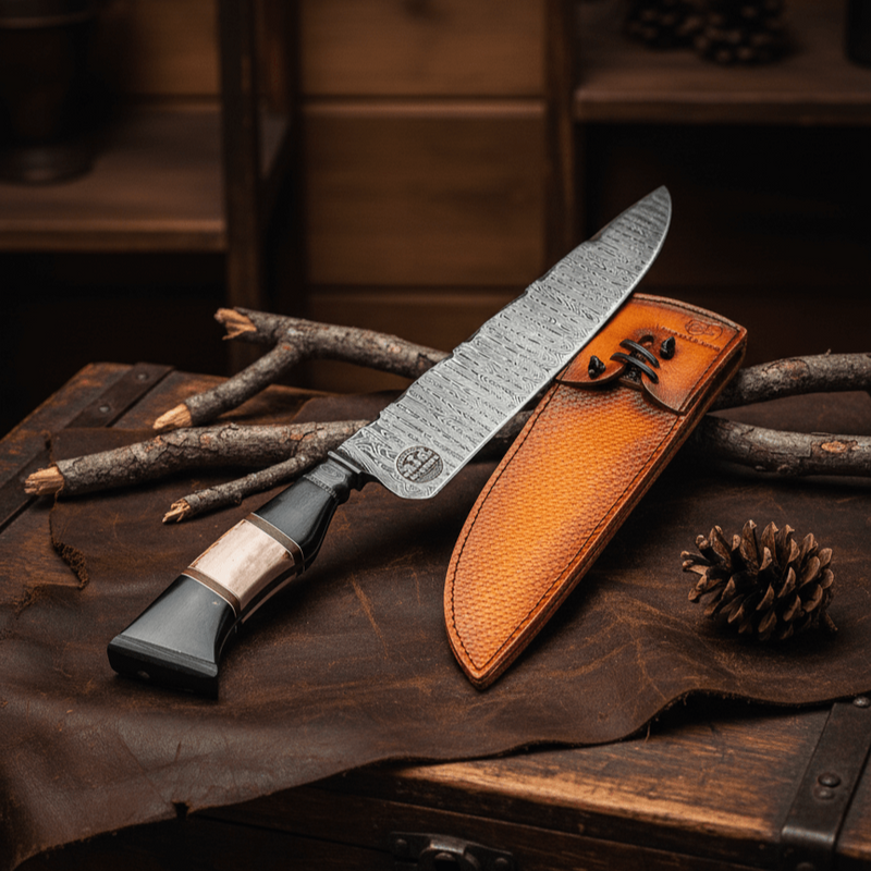 Faca Aço Damasco Leader 280 Camadas