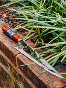 Faca de Churrasco 10" Cabo em Madeira e Osso Torneado