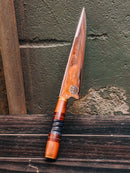 Faca de Churrasco 10" Cabo em Madeira e Osso Torneado